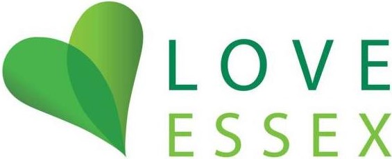 Love Essex logo with green heart
