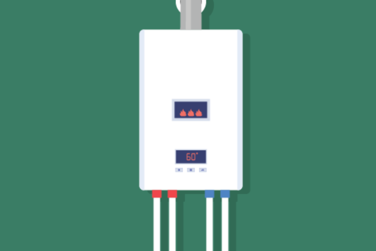 Illustration of a boiler or storage heater.