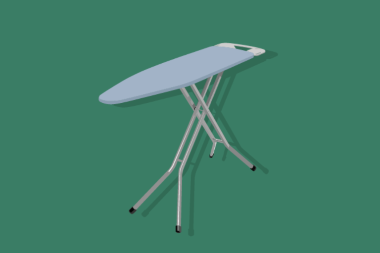 Illustration of ironing board.