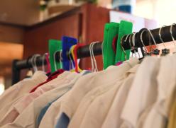 Uniform on a clothing rail