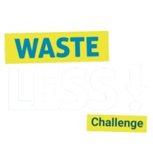 Text reading Waste Less Challenge!